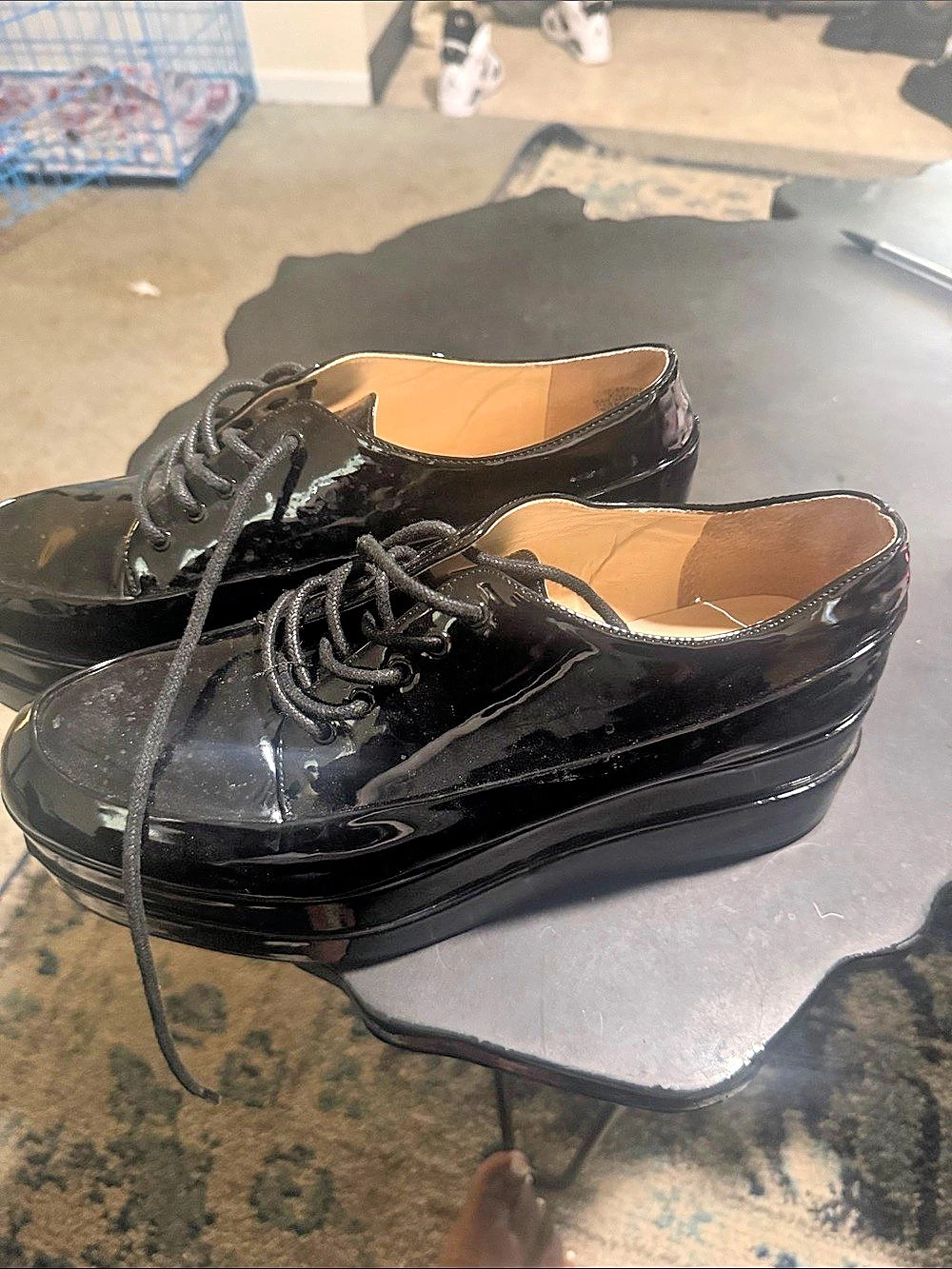 Jessica Simpson Espira Platform Oxford Black Platform Shoes